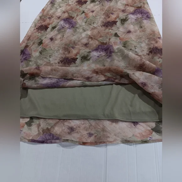 K Woman Women's (Size 24W) Green/Purple Floral Two-Piece Dress Set (NWT) - Picture 10 of 16